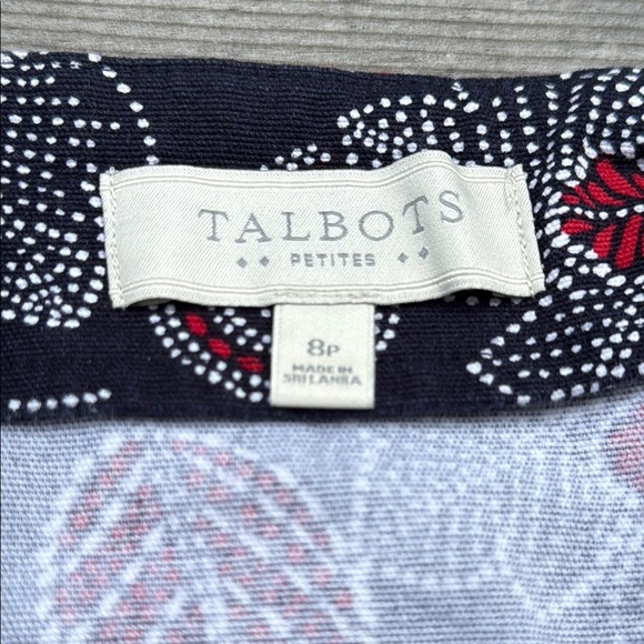 Talbots Blue and Red Mini Pencil Skirt Casual Size 8P - Picture 2 of 4